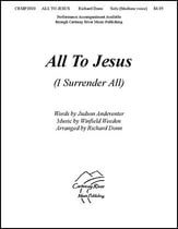 All To Jesus (I Surrender All) Vocal Solo & Collections sheet music cover